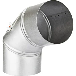 Rauchrohrbogen silbern Ø 120 mm