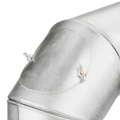 Rauchrohrbogen silbern Ø 120 mm