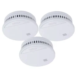 Rauchwarnmelder Ø 10,5 x 3,6 cm weiß 3er-Set