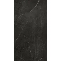 Rückwand 'Marmor Schwarz-Grau' seidenmatt 100 x 255 cm