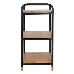 Regal 'Loft' Bambus/Metall 3 Böden 42 x 33,5 x 69 cm