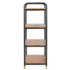 Regal 'Loft' Bambus/Metall 4 Böden 42 x 33,5 x 94,5 cm