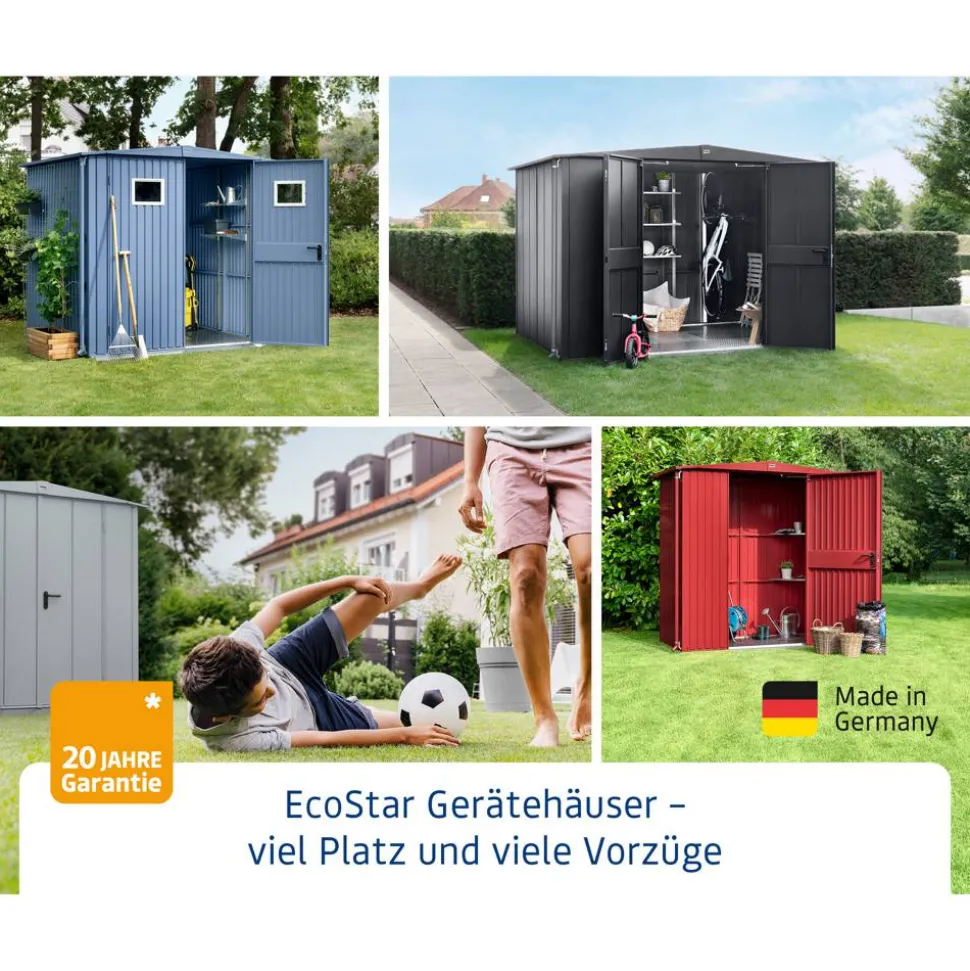 Regenfallrohr für Gerätehäuser graualuminium bis 7 m²