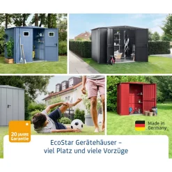 Regenfallrohr für Gerätehäuser anthrazitgrau bis 7 m²