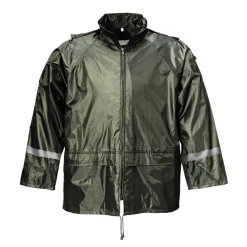 Regenjacke olivgrün Gr. 4XL, wind- und wasserdicht