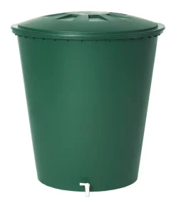 Regentonne 'Basic-Line' tannengrün 510 l mit Deckel und Hahn