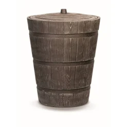 Regentonne 'Rustico' braun Ø 275 l mit Deckel
