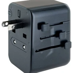 Reiseadapter universal USB-C/USB-A schwarz