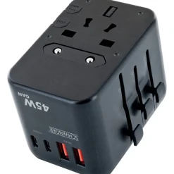 Reiseadapter universal USB-C/USB-A schwarz