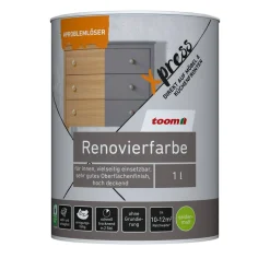Renovierfarbe für Möbel- und Küchenfronten taupe seidenmatt 1 l