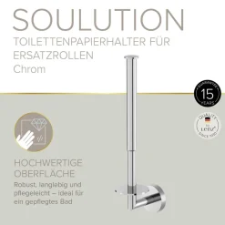 Reserve-Toilettenpapierhalter 'Soulution' teleskopierbar verchromt