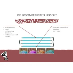 RGBW Leuchten-Set 750 mm 4 Stück