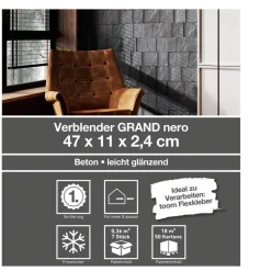 Riemchen 'Maxstone Grand' schwarz