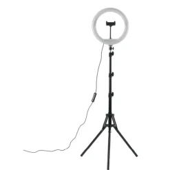 Ringlicht Ø 30 cm mit Stativen und Handyhalterung, USB-Anschluss