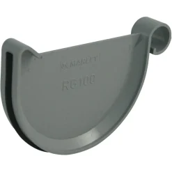 Rinnenendstück grau RG 100