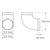 Rohrbogen 90° Ø 125 mm