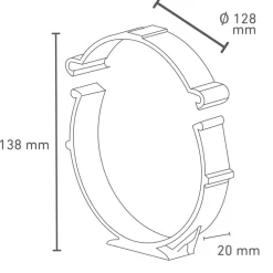Rohrhalter Ø 125, 2 Stück