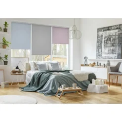 Rollo 'EasyFix' rauchblau 120 x 150 cm