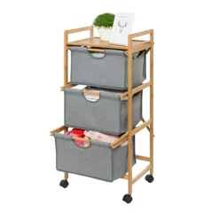 Rollwagen 'Bahari' Polyester braun, grau 44 x 96 x 34 cm