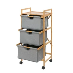 Rollwagen 'Bahari' Polyester braun, grau 44 x 96 x 34 cm