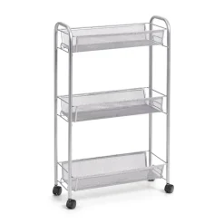 Rollwagen silber 44 x 70,5 x 17 cm