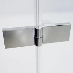 Runddusche 'Panorama' mit Drehtür, Klarglas, teilgerahmt, chromfarben, 90 x 90 x 200 cm