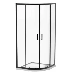 Runddusche 'Paola' schwarz 90 x 190 x 90 cm