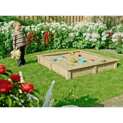 Sandkasten Douglasie naturfarben 150 x 24 x 150 cm
