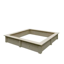 Sandkasten Fichtenholz naturfarben 150 x 24 x 150 cm