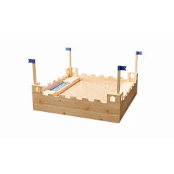 Sandkasten 'Ritterburg' naturbelassen 120 x 120 x 70 cm