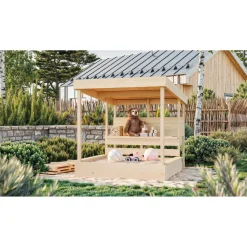 Sandkiste 'Max' Fichtenholz naturbelassen 111,5 x 122,5 x 135,5 cm