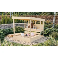 Sandkiste 'Max' Fichtenholz naturbelassen 111,5 x 122,5 x 135,5 cm