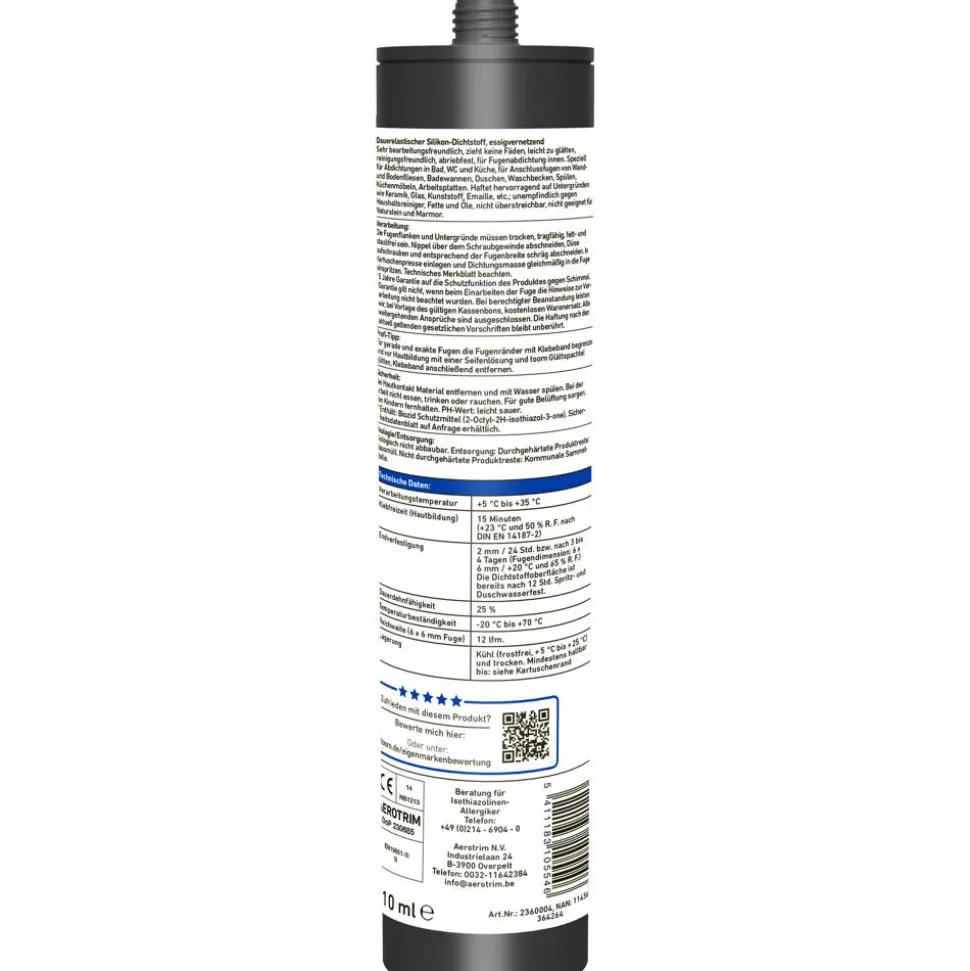 Sanitärsilikon grau 310 ml