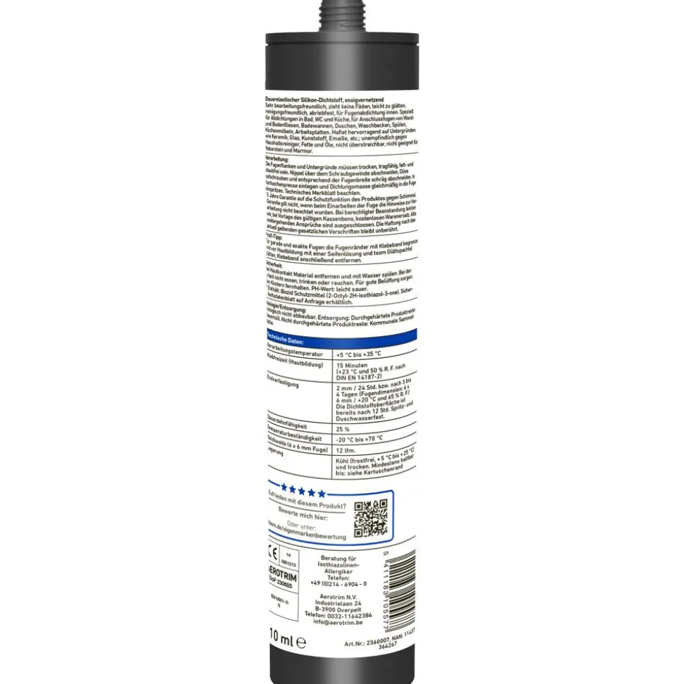 Sanitärsilikon silbergrau 310 ml