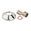 S-Anschluss Messing verchromt 1/2" AG x 15 mm x 3/4" AG, mit Gewinderosette