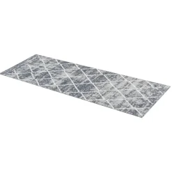 Sauberlaufmatte 'Miabella' 50 x 150 cm Rauten grau