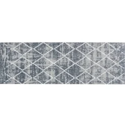 Sauberlaufmatte 'Miabella' 50 x 150 cm Rauten grau