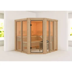 Sauna 'Airisa' naturbelassen 196 x 198 x 196 cm