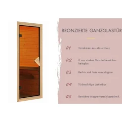 Sauna 'Ana 2' naturbelassen Ofen 9 kW externe Steuerung 196 x 198 x 196 cm