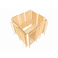 Sauna 'Ana 2' naturbelassen Ofen 9 kW integrierte Steuerung 196 x 198 x 196 cm
