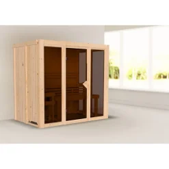 Sauna 'Paco 3' naturbelassen 216 x 138 x 198 cm
