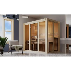 Sauna 'Paco 3' naturbelassen 216 x 138 x 198 cm