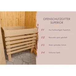 Sauna 'Yumalie' naturbelassen 158 x 207 x 158 cm
