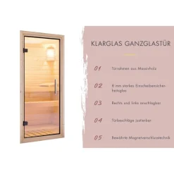 Saunahaus 'Aressa 2' naturbelassen / graualuminium mit Anbaudach, Ofen 9 kW Bio externe Steuerung 492 x 231,5 x 276 cm
