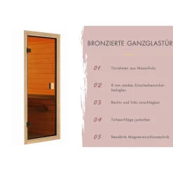 Saunahaus 'Bosco 6' terragrau 9 kW Ofen externe Steuerung 396 x 231 x 217 cm