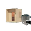 Saunahaus 'Orcadia' naturbelassen Ofen 9 kW externe Steuerung 219,5 x 244 x 216,5 cm