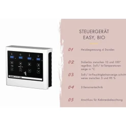 Saunahaus 'Orcadia' naturbelassen Ofen 9 kW Bio externe Steuerung 219,5 x 244 x 216,5 cm