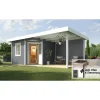 Saunahaus 'Salo 2' grau mit Sauna Varberg 3 und 7,5 kW BioS-Ofenset, Steuerung 601 x 298 x 237 cm