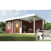 Saunahaus 'Salo 2' rot mit Sauna Varberg 3 und 7,5 kW BioS-Ofenset, Steuerung 601 x 298 x 237 cm