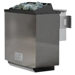 Saunahaus 'Skrollan 2' natur 9 kW Bio-Ofen, Steuerung Easy, Milchglastür, Vorraum 336 x 231 x 227 cm